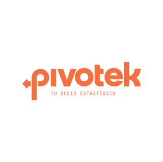 Pivotek logo with tagline Tu Socio Estrategico in orange text
